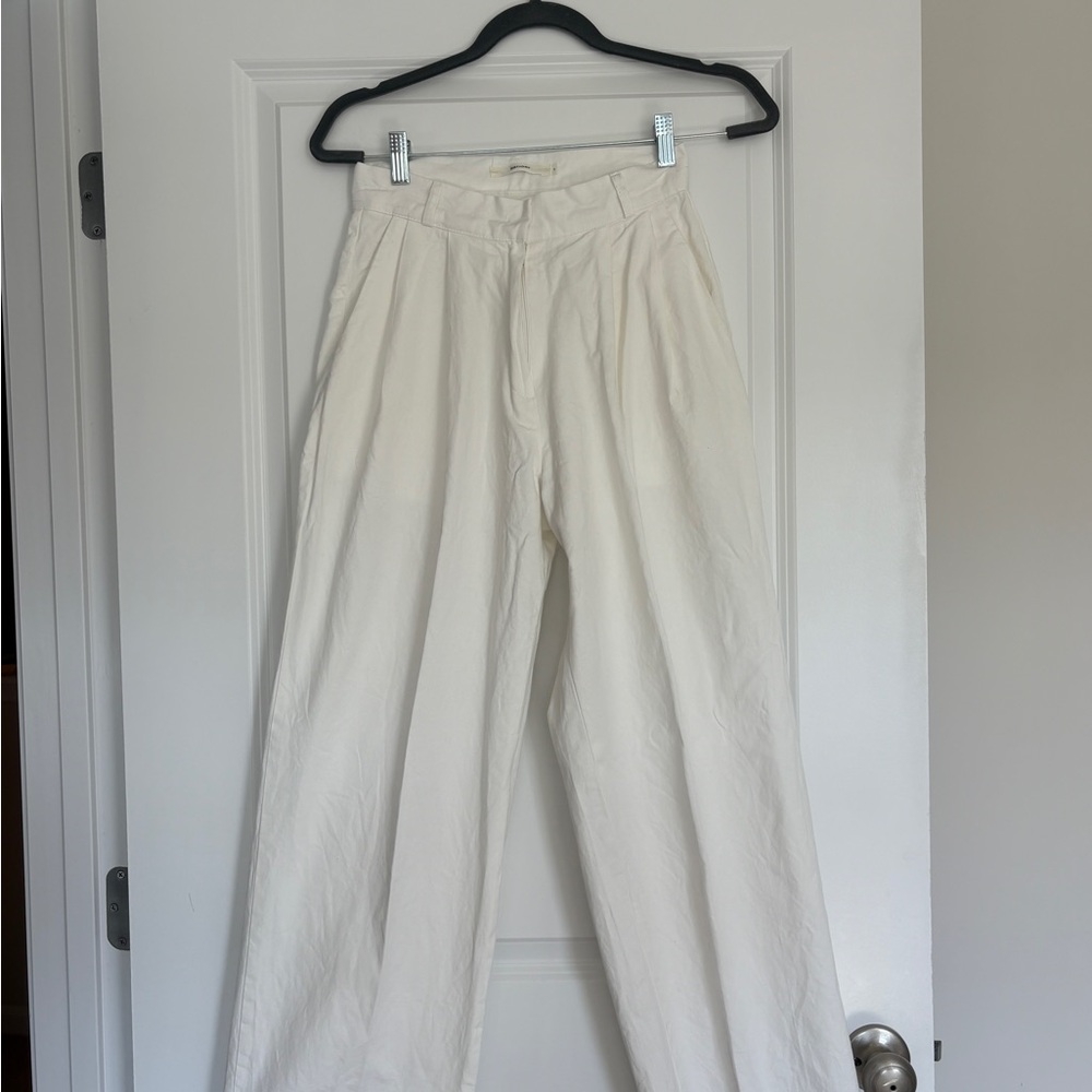 Classic White Women's Wide-leg Pants